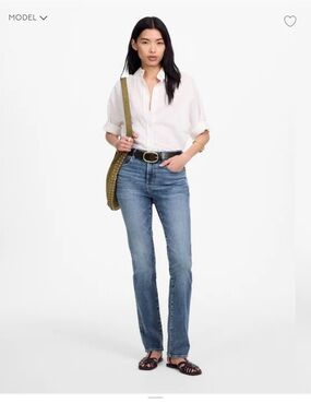 Madewell Stovepipe Jeans | High Rise Straight Leg Denim | Vintage Wash | Size 31